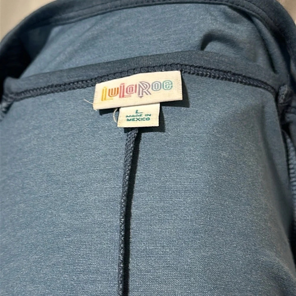 Lularoe two tone blue tshirt pocket dress size large - Picture 3 of 3